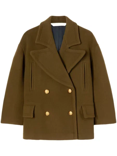Palton Palm Angels cu broderie maro