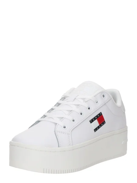 Sneakerși Tommy Jeans din piele alb