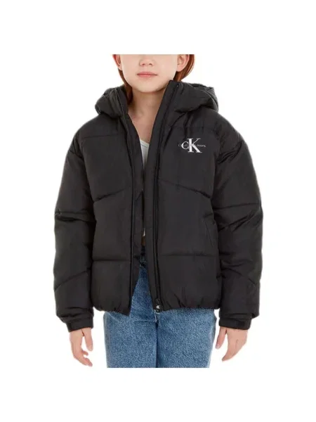 Geacă de blugi copii Calvin Klein Jeans negru