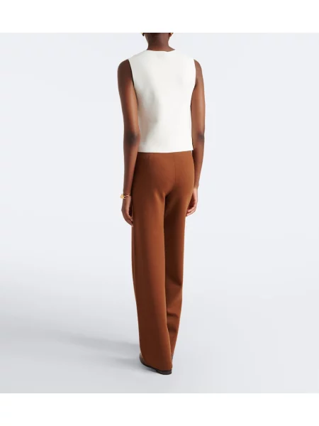 Pantaloni Max Mara de lână maro