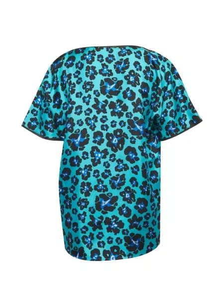 Bluză Dsquared2 cu model floral cu imagine albastru