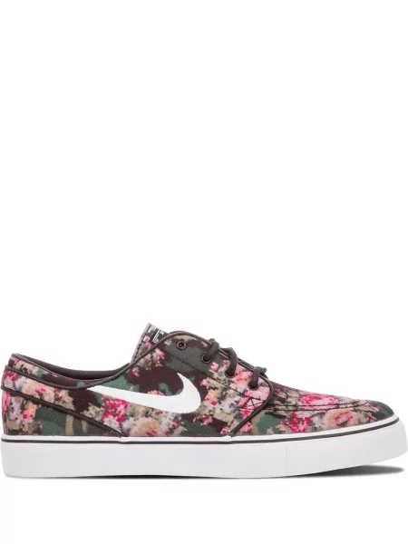 Sneakerși Nike Air Force cu model floral verde