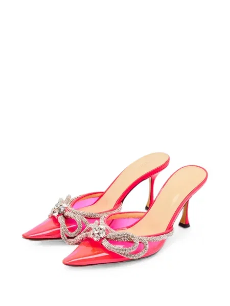 Papuci tip mules Mach & Mach cu funde roz