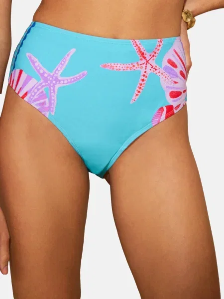 Love & roses Slip costum de baie aqua / mov lavandă / roz / roz zmeură albastru