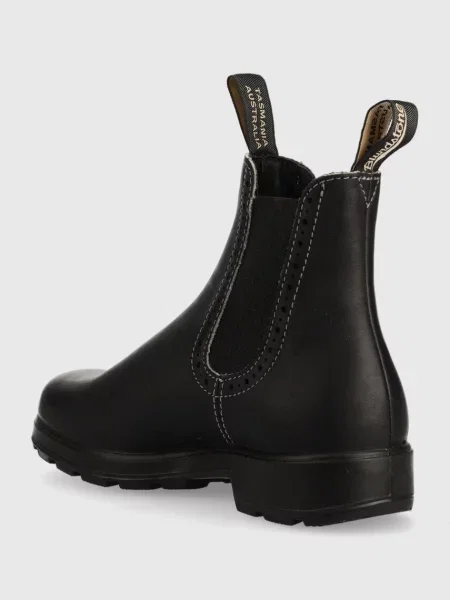 Blundstone ghete chelsea de piele femei cu plat negru