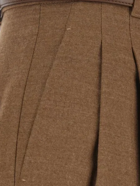 Cu centură pantaloni Max Mara maro