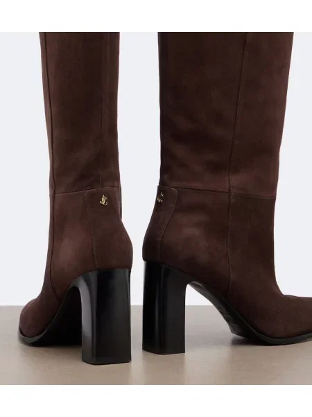 Cizme Jimmy Choo din piele de căprioară maro