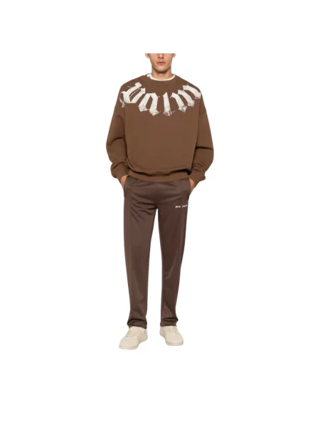 Bluza Palm Angels z logo brązowa