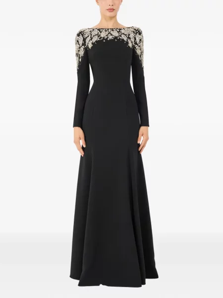 Rochie maxi Jenny Packham lungă de costum negru