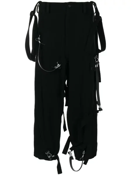 Pantaloni Yohji Yamamoto cu bretele negru