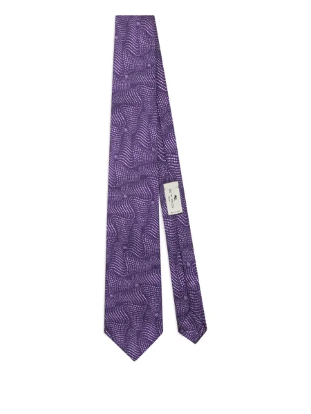 Cravată Etro de mătase violet