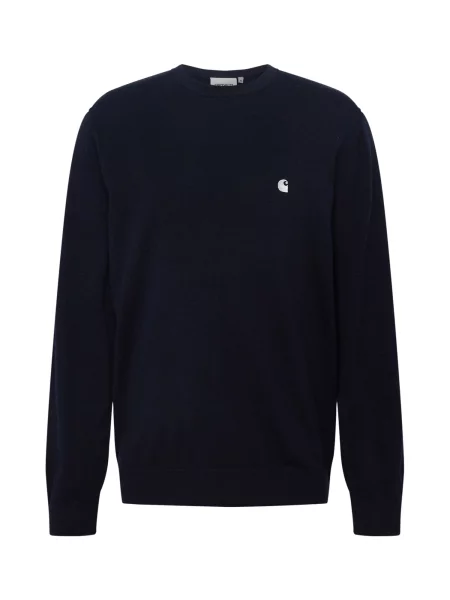 Carhartt WIP Pulover Madison bleumarin alb