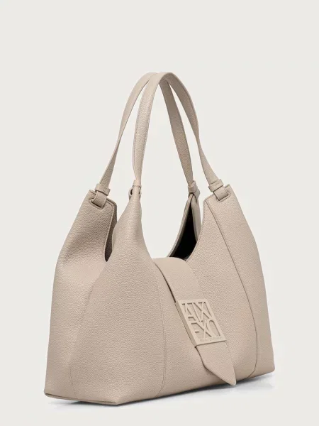 Armani Exchange kabelka dámska z imitácie kože béžová