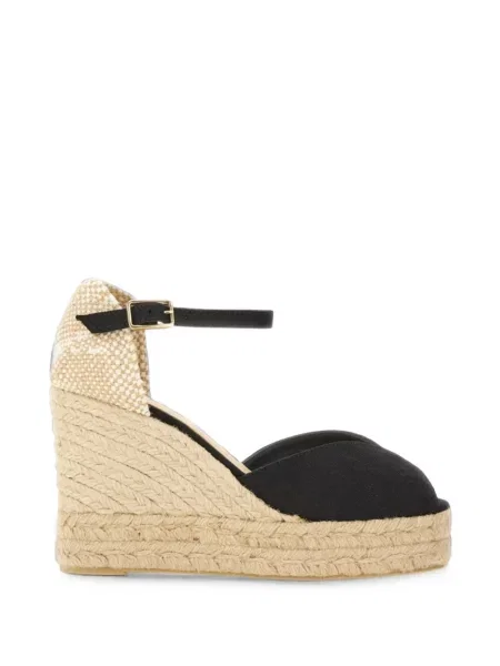 Espadrile Castaner cu pană negru
