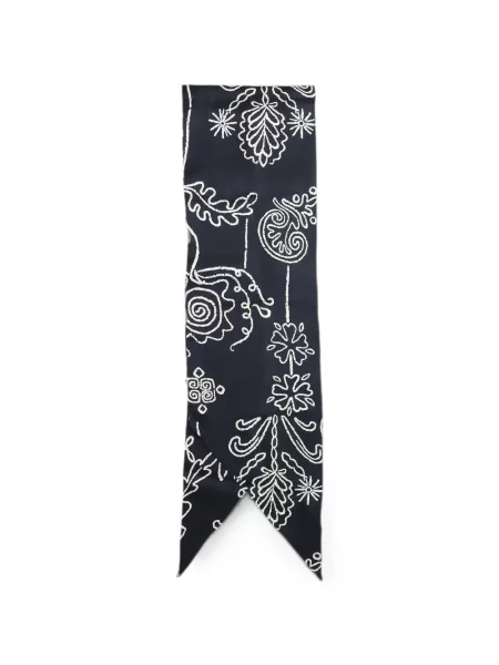 Fular Giorgio Armani cu broderie albastru