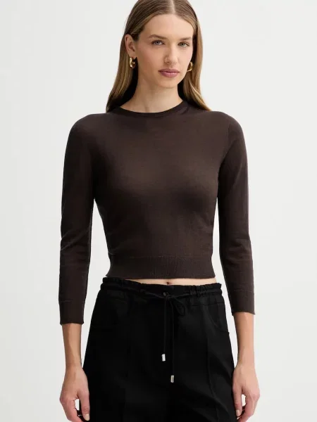 Liviana Conti pulover de lână light maro