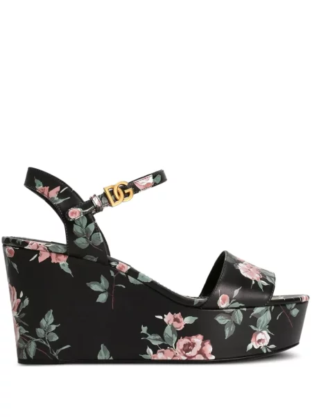 Sandale Dolce & Gabbana cu pană negru