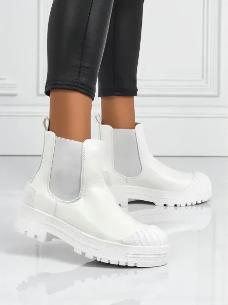 Боти до глезена Resti на платформе с кехлибар бяло