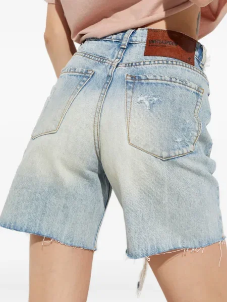 Pantaloni scurți din denim One Teaspoon albastru