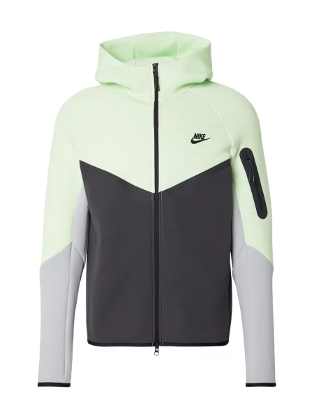 Nike Sportswear Gornji dio trenirke Tech Fleece limeta zelena tamo siva