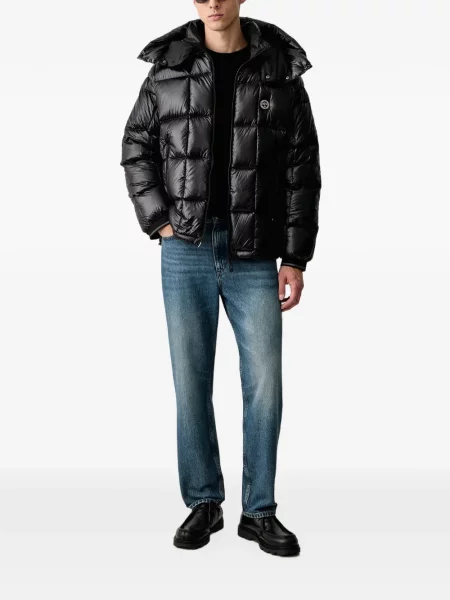 Geacă Armani Exchange cu glugă negru