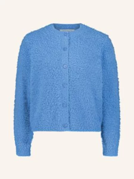Betty&Co Dzianinowy Kardigan Z Przędzą Efektową blau niebieski
