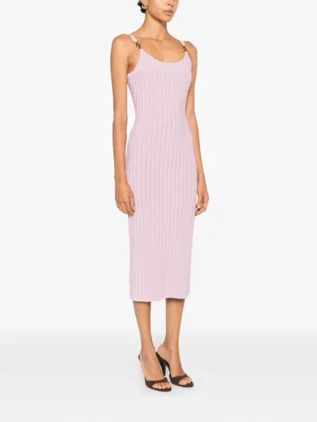 Rochie midi Versace tricotate roz