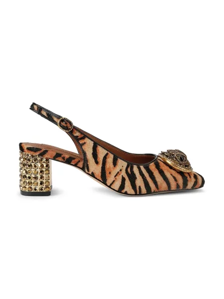 Pantofi cu toc Kurt Geiger London din piele slingback maro