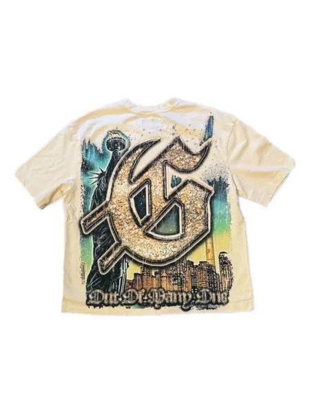 Tricou Godspeed cu imagine alb