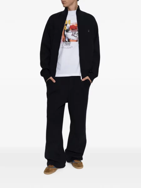 Pantaloni Dsquared2 alergare cu autograf albastru