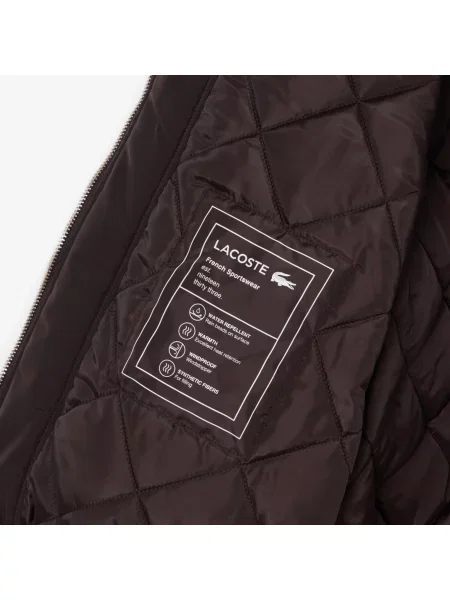 Lacoste Kurtka Bomber Classic Fit brązowa
