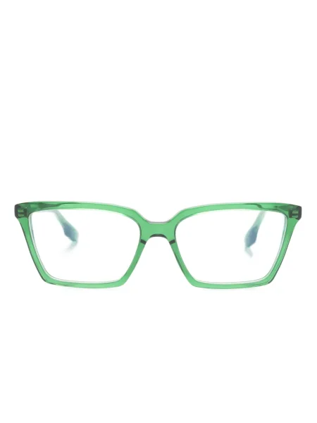 Ochelari de soare pătrați Victoria Beckham Eyewear cu imagine verde