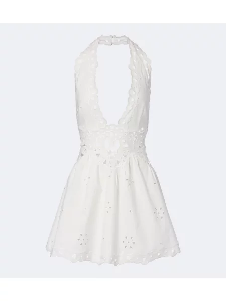 Rochie Retrofete cu broderie alb
