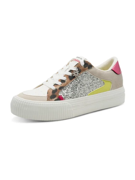 Tamaris Nizke superge rjava / neonsko rumena / temno siva / roza srebrna črna