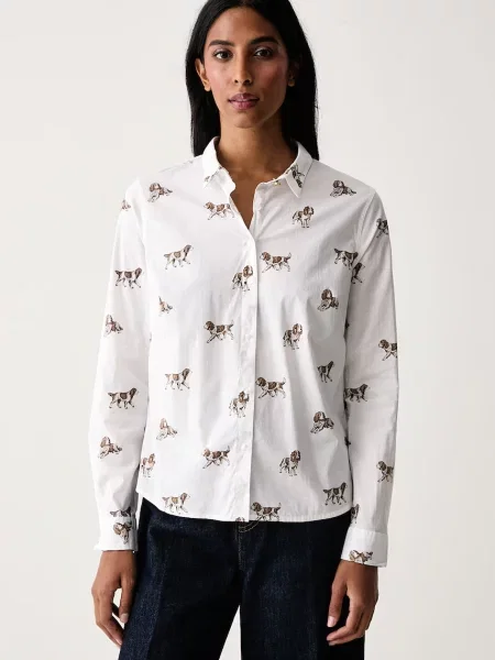 Barbour Cămașă Brambles alb