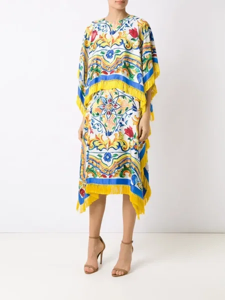 Rochie Dolce & Gabbana cu franjuri galben