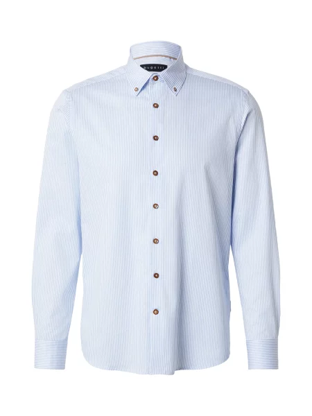 Bugatti Cămașă albastru deschis alb