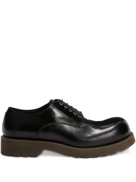 Pantofi derby Jil Sander cu șireturi din dantelă negru