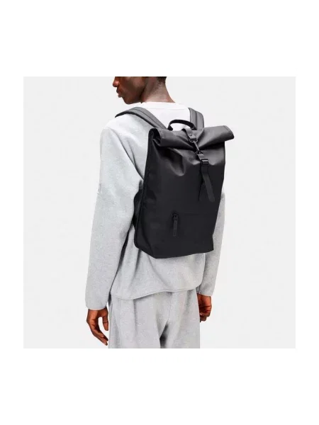 Batoh Rains Rucksack Rolltop W3 13 l black černý