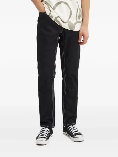 Blugi drepți Desigual negru