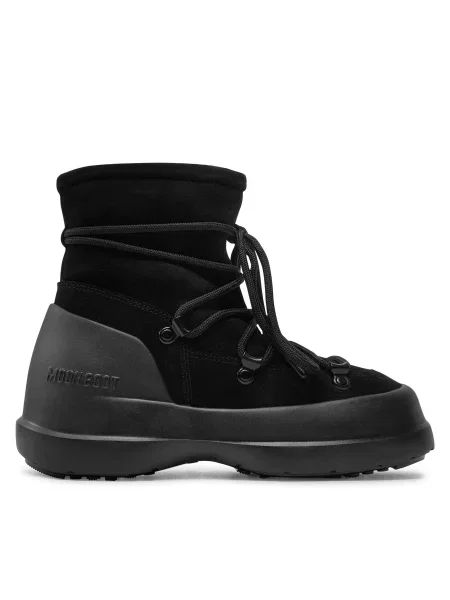 Замшевые дутики Moon Boot черные