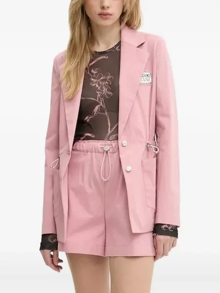 Marynarka Moschino Jeans jednorzędowa różowa