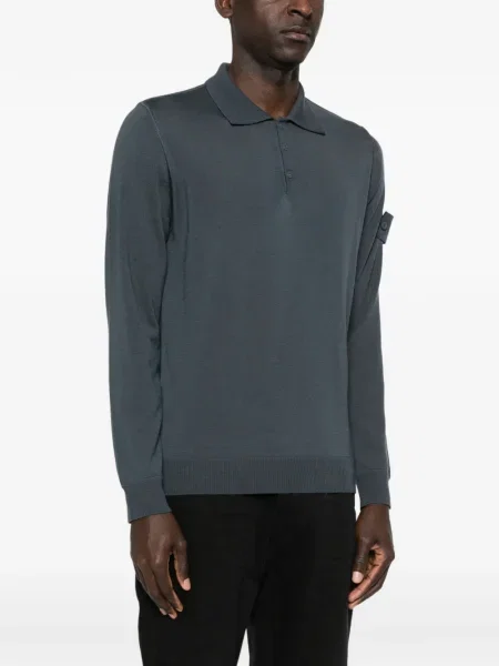Polo Stone Island cu strasuri albastru