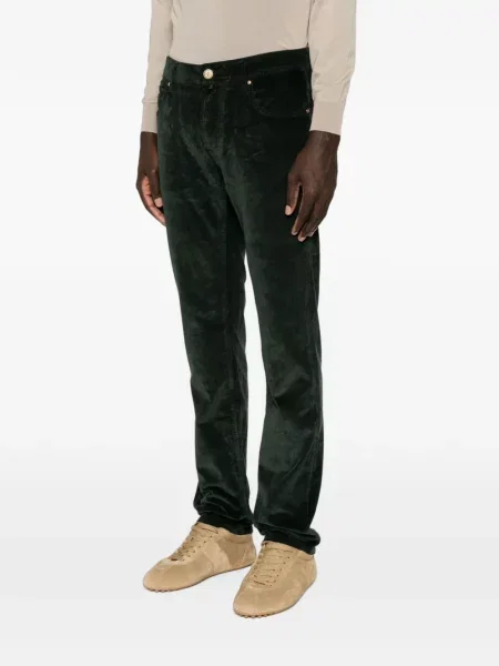 Pantaloni Jacob Cohën de catifea cord verde