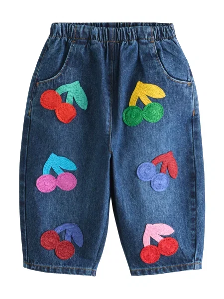 Next Jeans albastru închis / galben / lila roșu