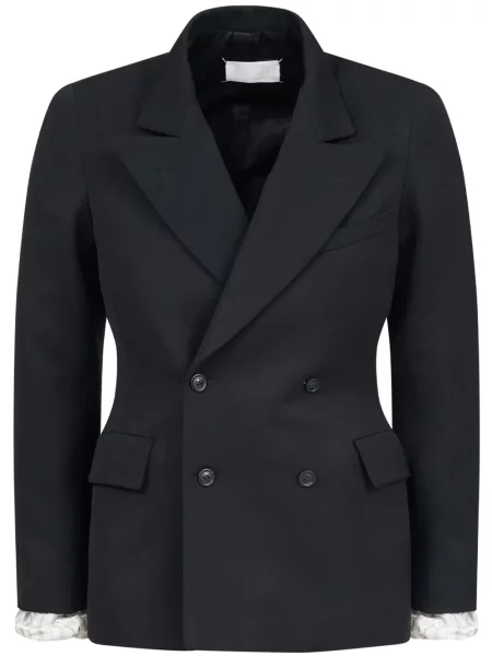 Sacou Maison Margiela de lână negru