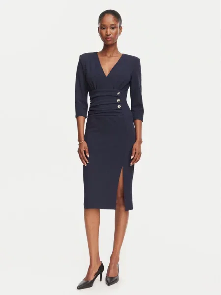 Rinascimento Rochie cocktail Bleumarin