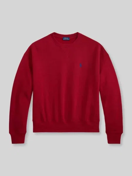 Bluza z wyhaftowanym logo Polo Ralph Lauren czerwona