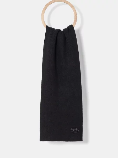 Вълнен шал Diesel K-CODER SCARF черно