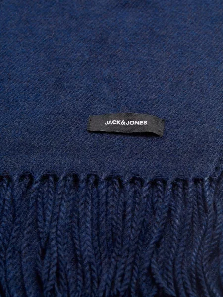 JACK & JONES Fular Solid bleumarin / negru alb